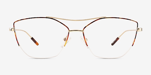 Aida Tortoise Shiny Gold Métal Montures de lunettes de vue