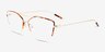 Aida Tortoise Shiny Gold MetalEyeglass Frames from EyeBuyDirect, Angle View