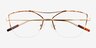 Aida Tortoise Shiny Gold MetalEyeglass Frames from EyeBuyDirect, Closed View