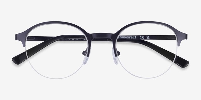 Thorpe Noir MétalMontures de lunettes de vue d'EyeBuyDirect, Vue Rapprochée