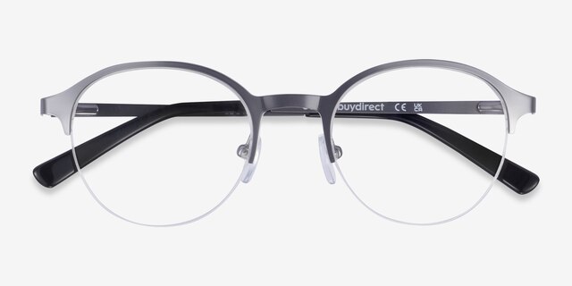 Thorpe Argenté MétalMontures de lunettes de vue d'EyeBuyDirect, Vue Rapprochée