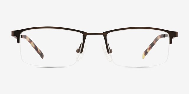 Furox Gunmetal MetalEyeglass Frames from EyeBuyDirect, Front View