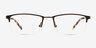 Furox Gunmetal MetalEyeglass Frames from EyeBuyDirect, Front View