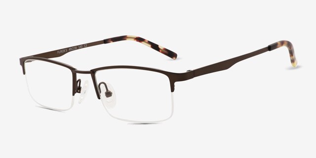 Furox Gunmetal MetalEyeglass Frames from EyeBuyDirect, Angle View