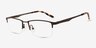 Furox Gunmetal MetalEyeglass Frames from EyeBuyDirect, Angle View