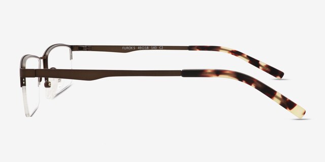 Furox Gunmetal MetalEyeglass Frames from EyeBuyDirect, Side View