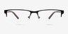 Sanders Noir AcétateMontures de lunettes de vue d'EyeBuyDirect, Vue de Face