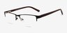 Sanders Noir AcétateMontures de lunettes de vue d'EyeBuyDirect, Vue d'Angle