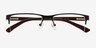 Sanders Noir AcétateMontures de lunettes de vue d'EyeBuyDirect, Vue Rapprochée