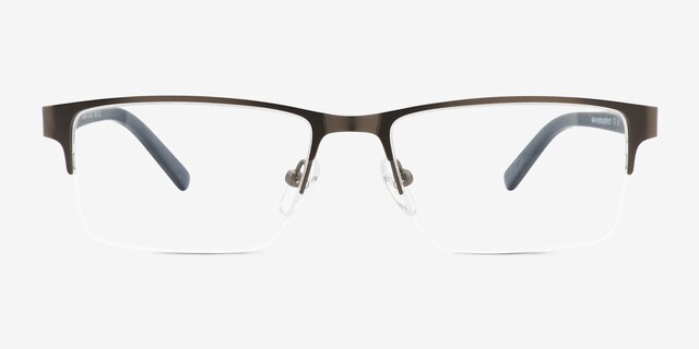 Sanders Brun AcétateMontures de lunettes de vue d'EyeBuyDirect, Vue de Face