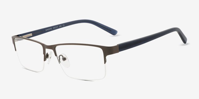 Sanders Brun AcétateMontures de lunettes de vue d'EyeBuyDirect, Vue d'Angle
