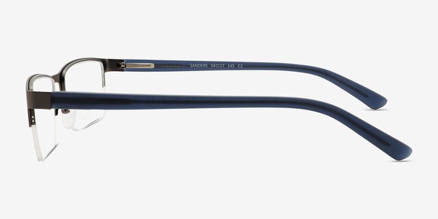 Sanders Brun AcétateMontures de lunettes de vue d'EyeBuyDirect, Vue de Côté