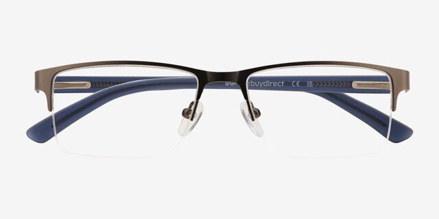 Sanders Brun AcétateMontures de lunettes de vue d'EyeBuyDirect, Vue Rapprochée