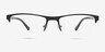 Robertson Noir AcétateMontures de lunettes de vue d'EyeBuyDirect, Vue de Face