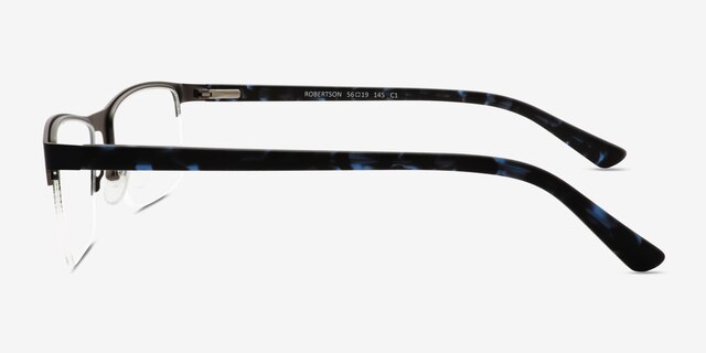 Robertson Noir AcétateMontures de lunettes de vue d'EyeBuyDirect, Vue de Côté