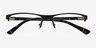 Robertson Noir AcétateMontures de lunettes de vue d'EyeBuyDirect, Vue Rapprochée
