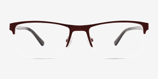 Robertson Rouge AcétateMontures de lunettes de vue d'EyeBuyDirect, Vue de Face