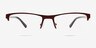Robertson Rouge AcétateMontures de lunettes de vue d'EyeBuyDirect, Vue de Face