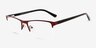 Robertson Rouge AcétateMontures de lunettes de vue d'EyeBuyDirect, Vue d'Angle