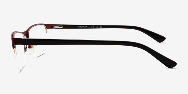 Robertson Rouge AcétateMontures de lunettes de vue d'EyeBuyDirect, Vue de Côté