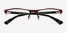 Robertson Rouge AcétateMontures de lunettes de vue d'EyeBuyDirect, Vue Rapprochée