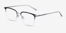 Timeless Noir MétalMontures de lunettes de vue d'EyeBuyDirect, Vue d'Angle