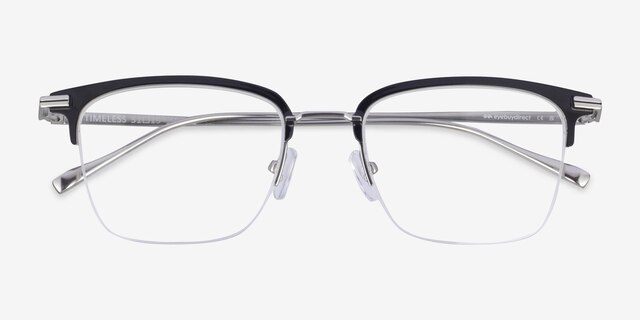 Timeless Noir MétalMontures de lunettes de vue d'EyeBuyDirect, Vue Rapprochée