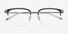 Timeless Noir MétalMontures de lunettes de vue d'EyeBuyDirect, Vue Rapprochée