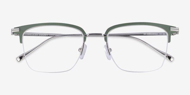 Timeless Green MetalEyeglass Frames from EyeBuyDirect, Closed View