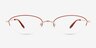 Vasquez Red Alternative MaterialsEyeglass Frames from EyeBuyDirect, Front View
