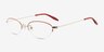 Vasquez Red Alternative MaterialsEyeglass Frames from EyeBuyDirect, Angle View