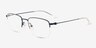 Eldridge Bleu Matériaux biosourcésMontures de lunettes de vue d'EyeBuyDirect, Vue d'Angle