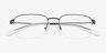 Eldridge Bleu Matériaux biosourcésMontures de lunettes de vue d'EyeBuyDirect, Vue Rapprochée