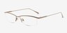 Roux Silver MetalEyeglass Frames d'EyeBuyDirect, Vue d'Angle