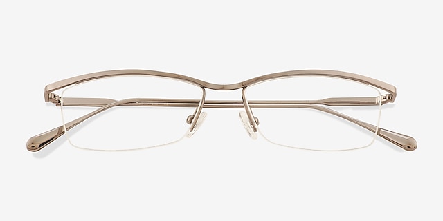 Roux Silver MetalEyeglass Frames from EyeBuyDirect, Closed View