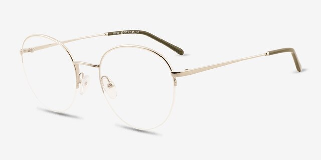 Nico Silver MetalEyeglass Frames from EyeBuyDirect, Angle View