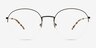 Nico Noir MétalMontures de lunettes de vue d'EyeBuyDirect, Vue de Face