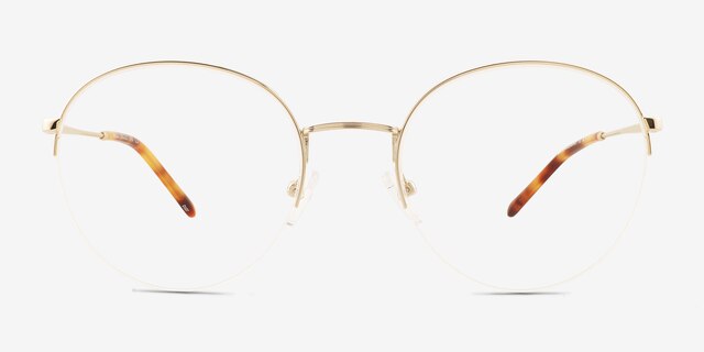 Nico Gold MetalEyeglass Frames from EyeBuyDirect, Front View