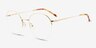 Nico Doré MétalMontures de lunettes de vue d'EyeBuyDirect, Vue d'Angle