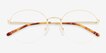 Nico Gold MetalEyeglass Frames from EyeBuyDirect, Closed View