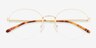 Nico Doré MétalMontures de lunettes de vue d'EyeBuyDirect, Vue Rapprochée