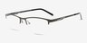 Algorithm Gunmetal MetalEyeglass Frames from EyeBuyDirect, Angle View