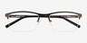 Algorithm Gunmetal MetalEyeglass Frames from EyeBuyDirect, Closed View