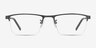 Algorithm Gunmetal MetalEyeglass Frames from EyeBuyDirect, Front View