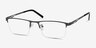 Algorithm Gunmetal MetalEyeglass Frames from EyeBuyDirect, Angle View