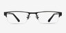 Beau Black Plastic-metalEyeglass Frames from EyeBuyDirect, Front View