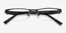 Beau Black Plastic-metalEyeglass Frames from EyeBuyDirect, Closed View