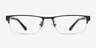 Beau Black Plastic-metalEyeglass Frames from EyeBuyDirect, Front View