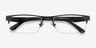 Beau Black Plastic-metalEyeglass Frames from EyeBuyDirect, Closed View
