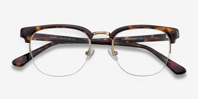 Genbu Tortoise AcetateEyeglass Frames from EyeBuyDirect, Closed View